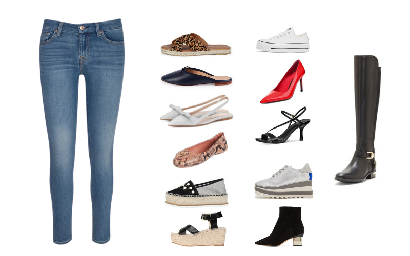 best heels to wear with jeans
