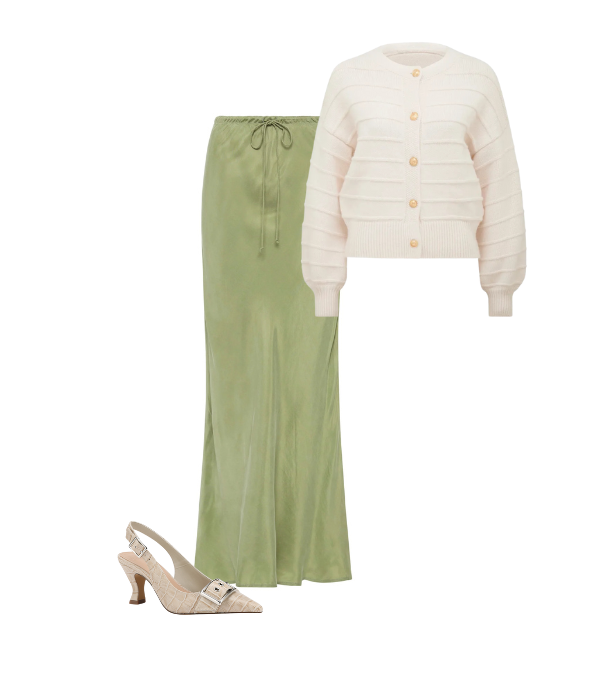 How to dress up a cropped cardigan