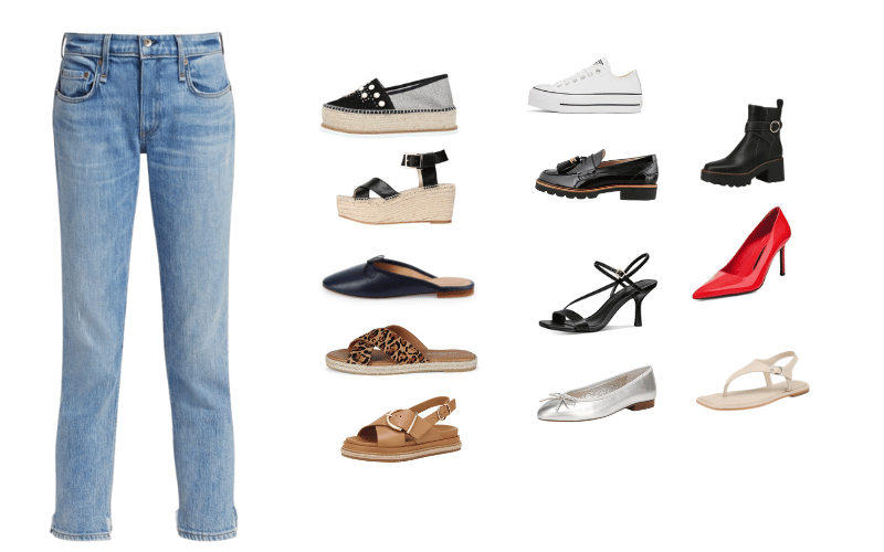 shoes to wear with boyfriend or Mom Jeans