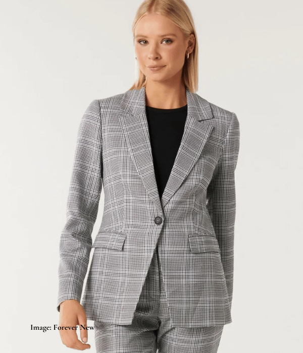 forever new fitted jacket in grey