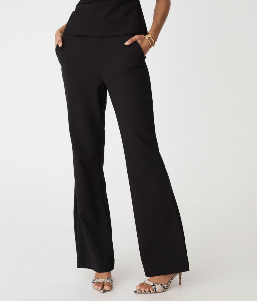 black bootcut pants