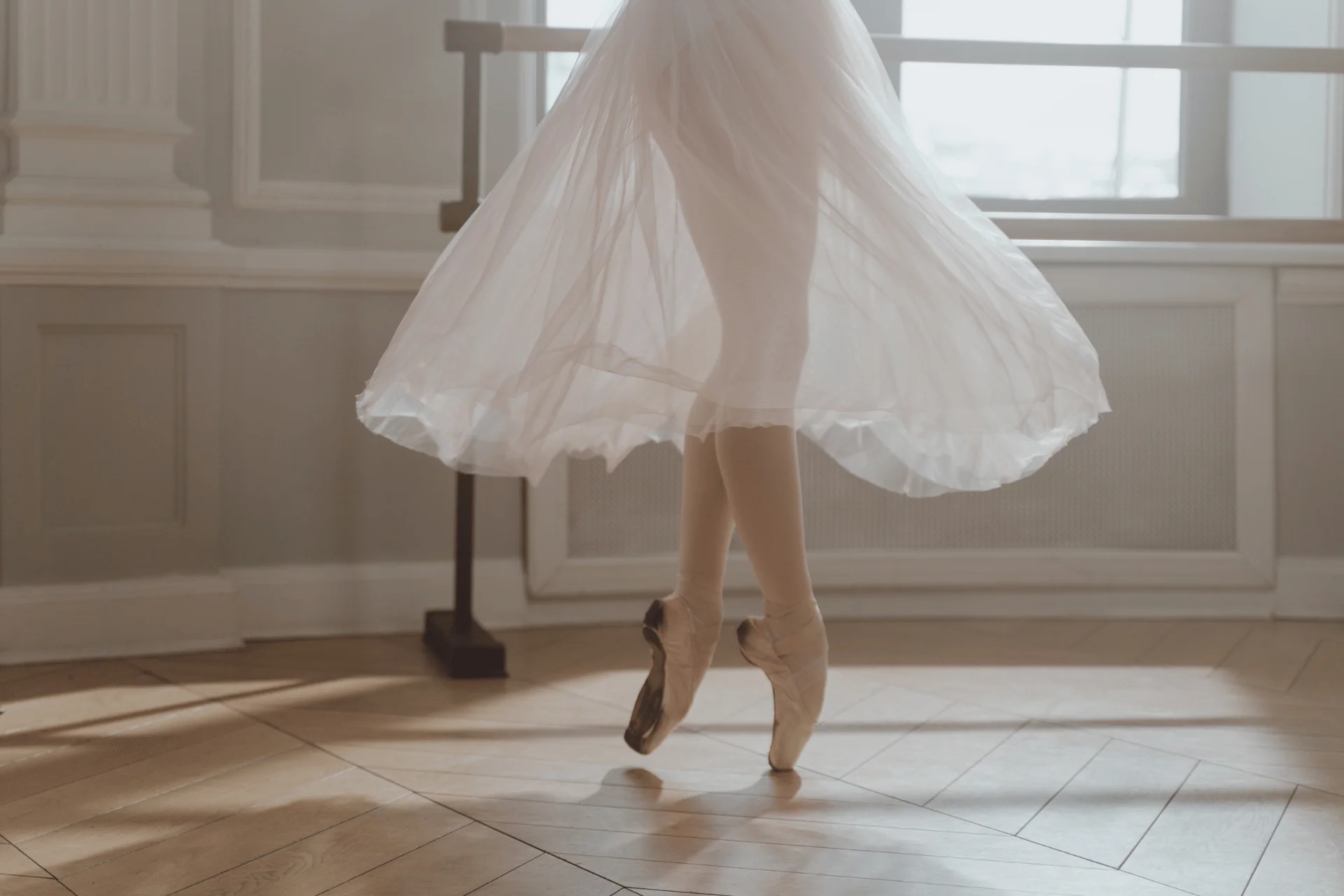 image of ballerina standing on her toes