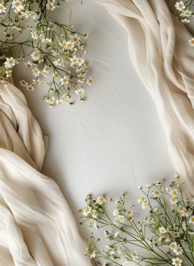 beige-background-with-flowers
